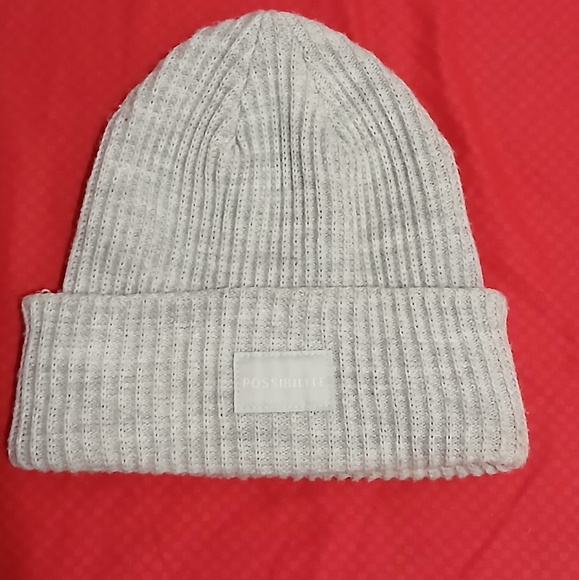 H&M Light Gray Ribbed Beanie - Picture 1 of 4